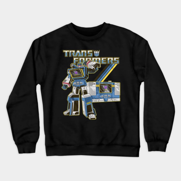 Soundwave G1 Retro Crewneck Sweatshirt by The_RealPapaJohn